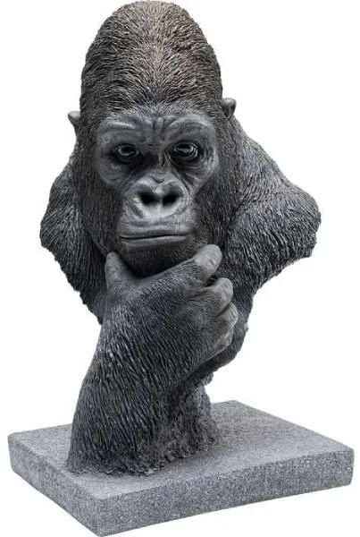 Thinking Gorilla Head dekorácia čierna 49cm