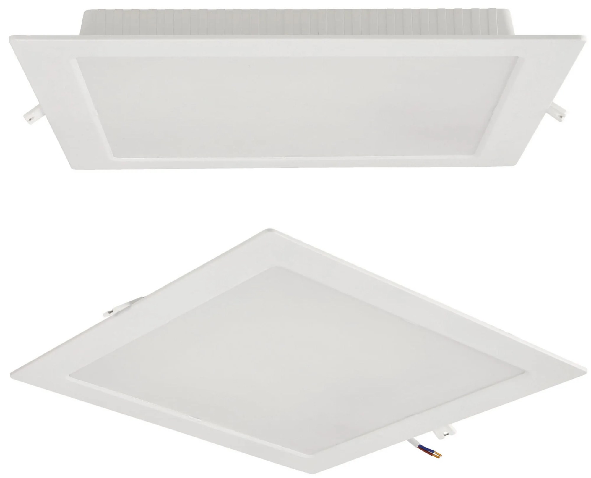 BERGE Štvorcový LED panel zapustený biely - 24W - PC - neutrálna biela
