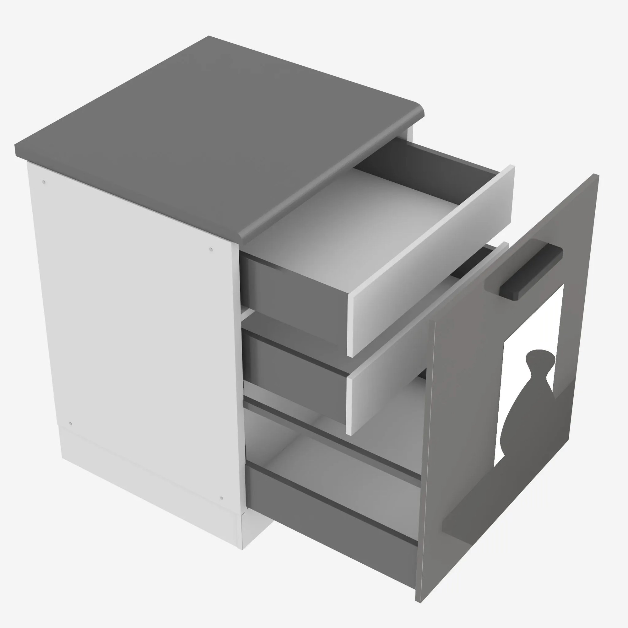 Kuchynská skrinka spodná 60 cm šuflíky vnútorné INF SDSZW60/0/WT/S/B/B1/PP