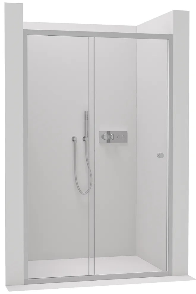 Cerano Varone, posuvné sprchové posuvné dvere 130x195 cm, 6mm číre sklo, chrómový profil, CER-CER-DY505-130-195