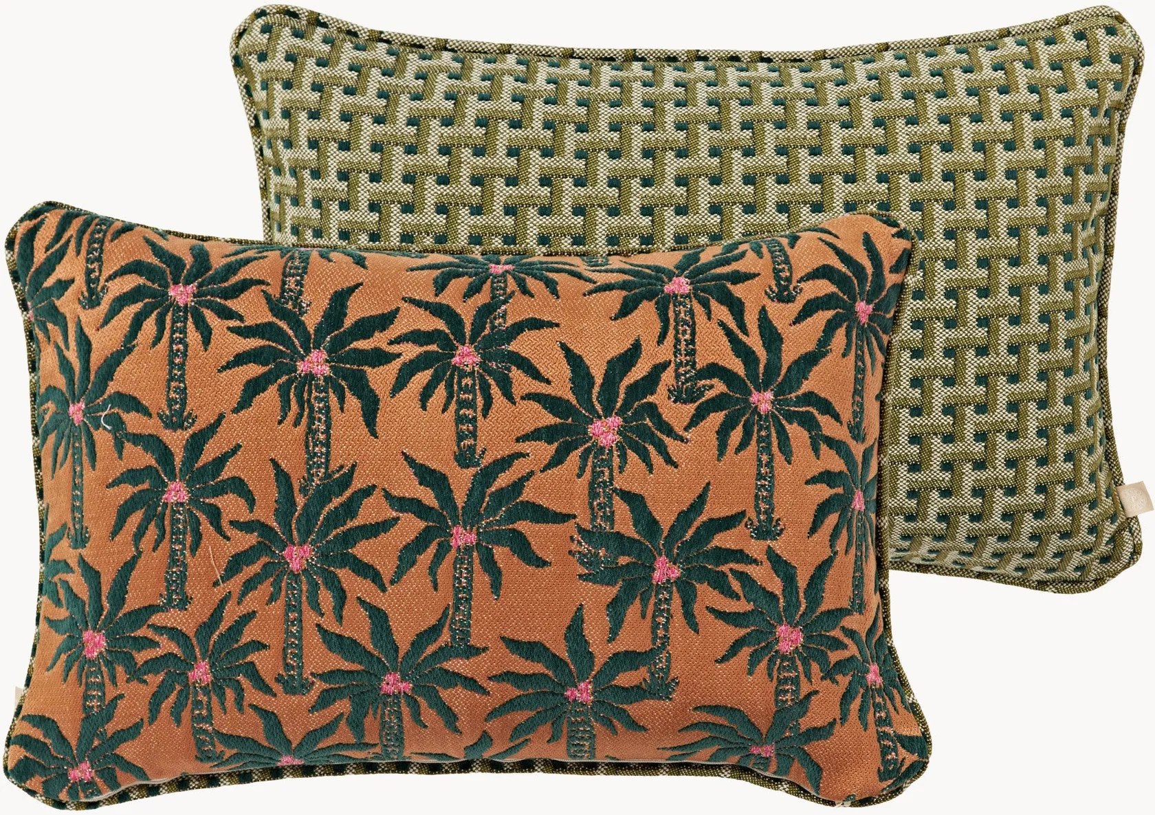 Ručne vyrobený exteriérový obojstranný vankúš Laura & Janis