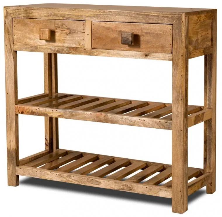 Konzolový stolík Hina 110x76x35 z mangového dreva Mango natural