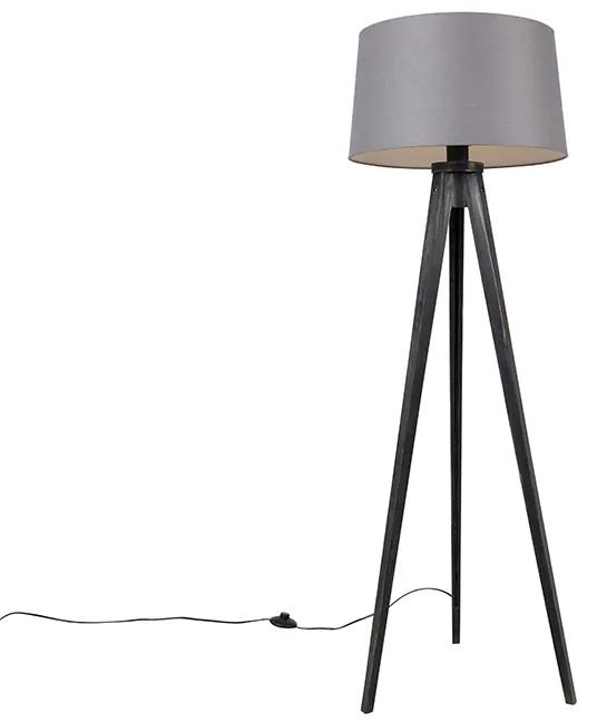 Trojnožka čierna s tienidlom z ľanu tmavosivým 45 cm - Tripod Classic