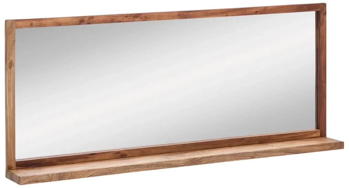 furniture-nabytek.cz - Masívne kúpeľňové zrkadlo Sydney Bright II z akácie, lakované, hnedé – 138×60 cm