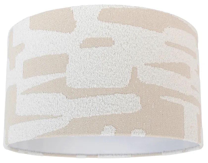 Látkové tienidlo biele s béžovým prúžkom 35/35/20