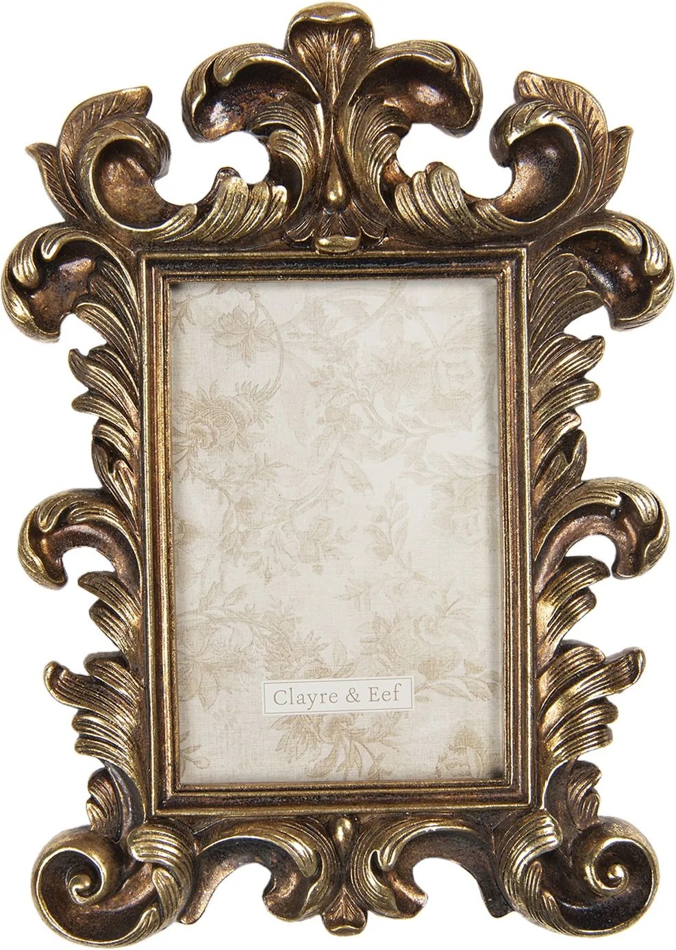 Antik zlatý fotorámček s ornamentami - 18 * 2 * 27 cm / 10 * 15 cm