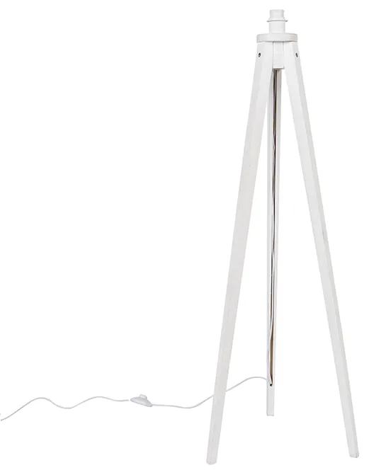 Rustikálna stojaca lampa trojnožka biela - Tripod Classic