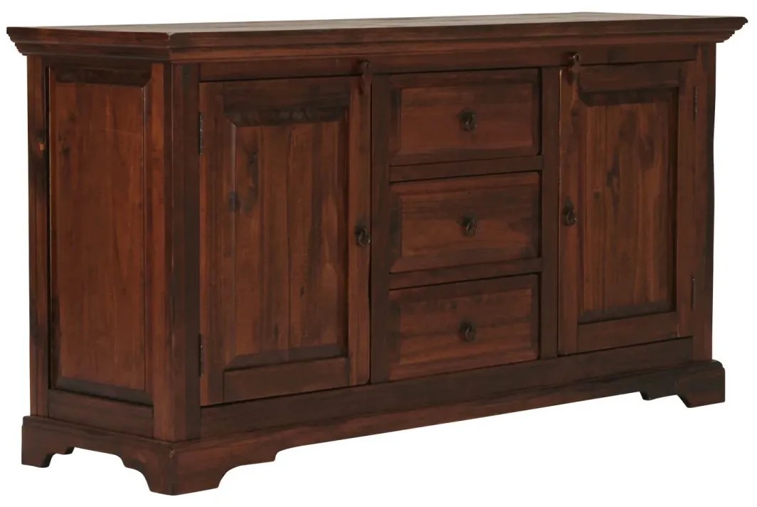 furniture-nabytek.cz - Masívna komoda Catana z borovice, lakovaná, hnedá – 170×50×90 cm