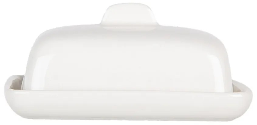 Biela keramická maslienka - 9*7*7 cm