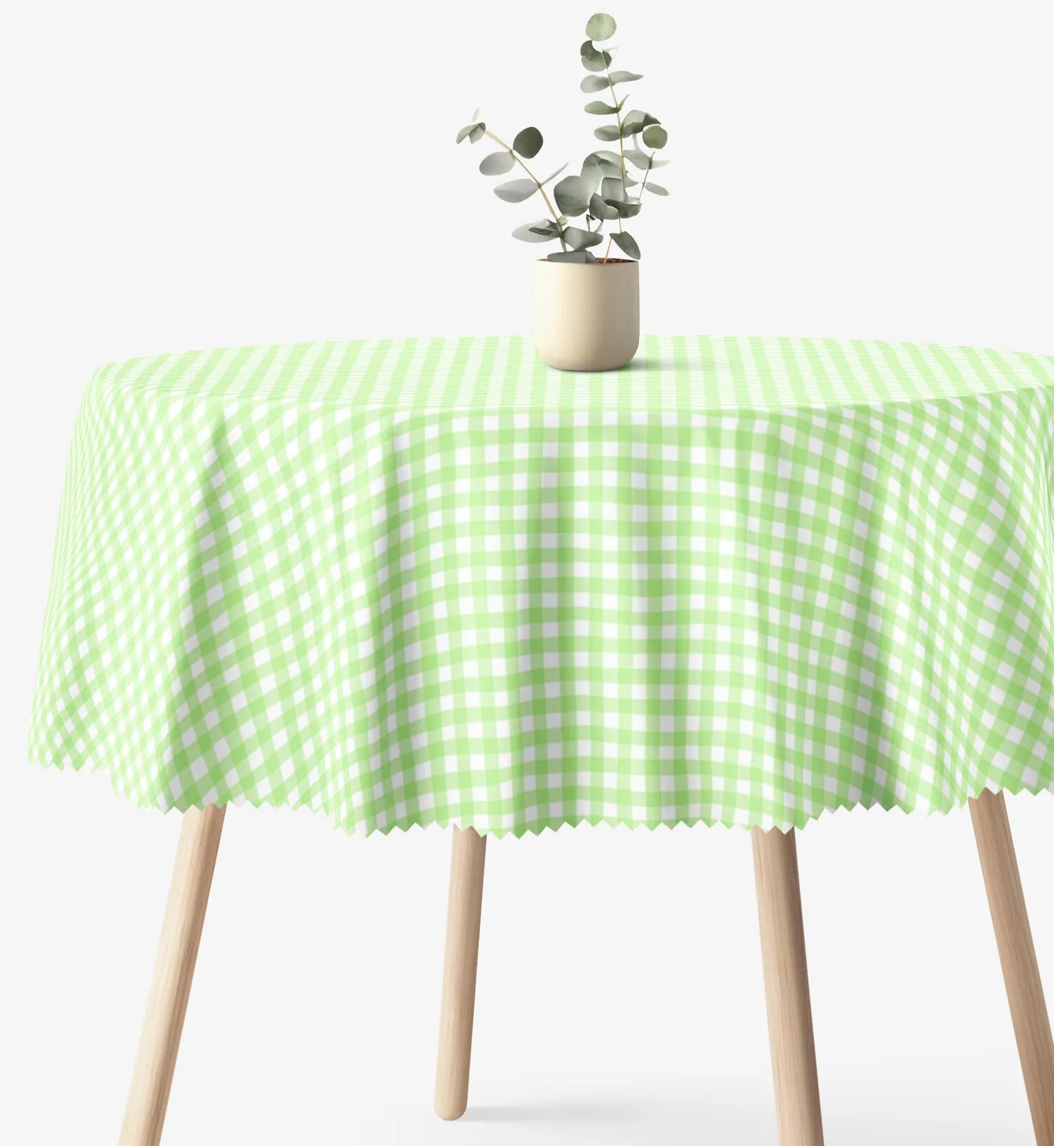 Goldea okrúhly teflónový obrus - zelené kocky Ø 100 cm