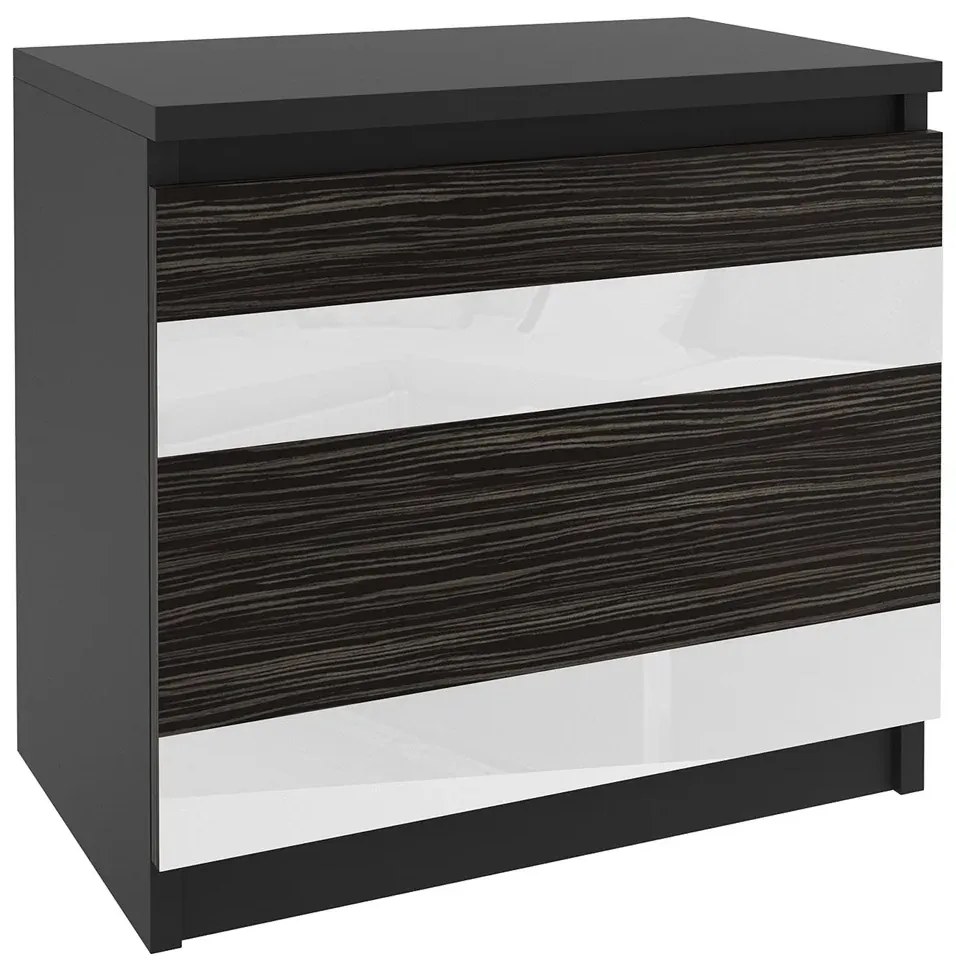 Nočný stolík Belini čierny / eben kráľovský MH SN1/0/B/HK/W/0