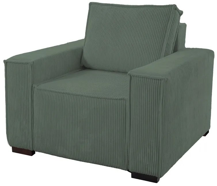 Tmavozelené menčestrové kreslo SMART