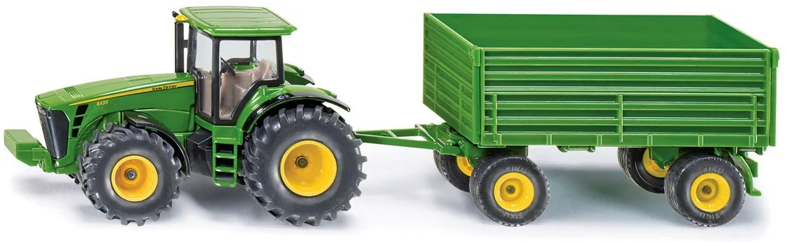 SIKU Farmer – traktor John Deere s vlekom, 1:50