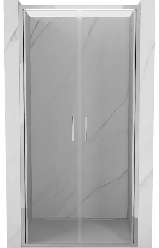 Mexen Exo, dvojkrídlové sprchové dvere 80x200 cm, 6mm číre sklo, chrómový profil, 814-080-000-01-00