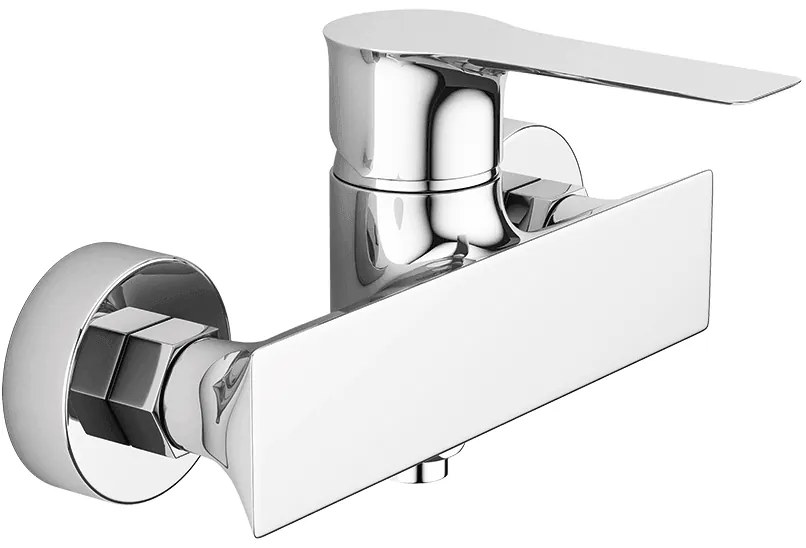 Laveo Raila, sprchová batéria nástenná h-100, chrómová, LAV-BLL_040D