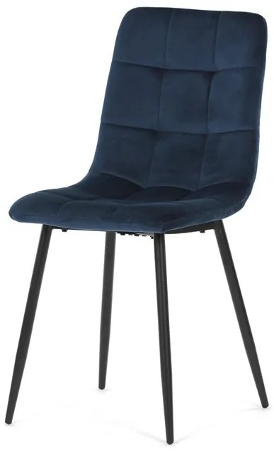 Autronic BONTEC Jedálenská stolička, čierna, látka vintage, CT-281 BK3 Farba: Modrá