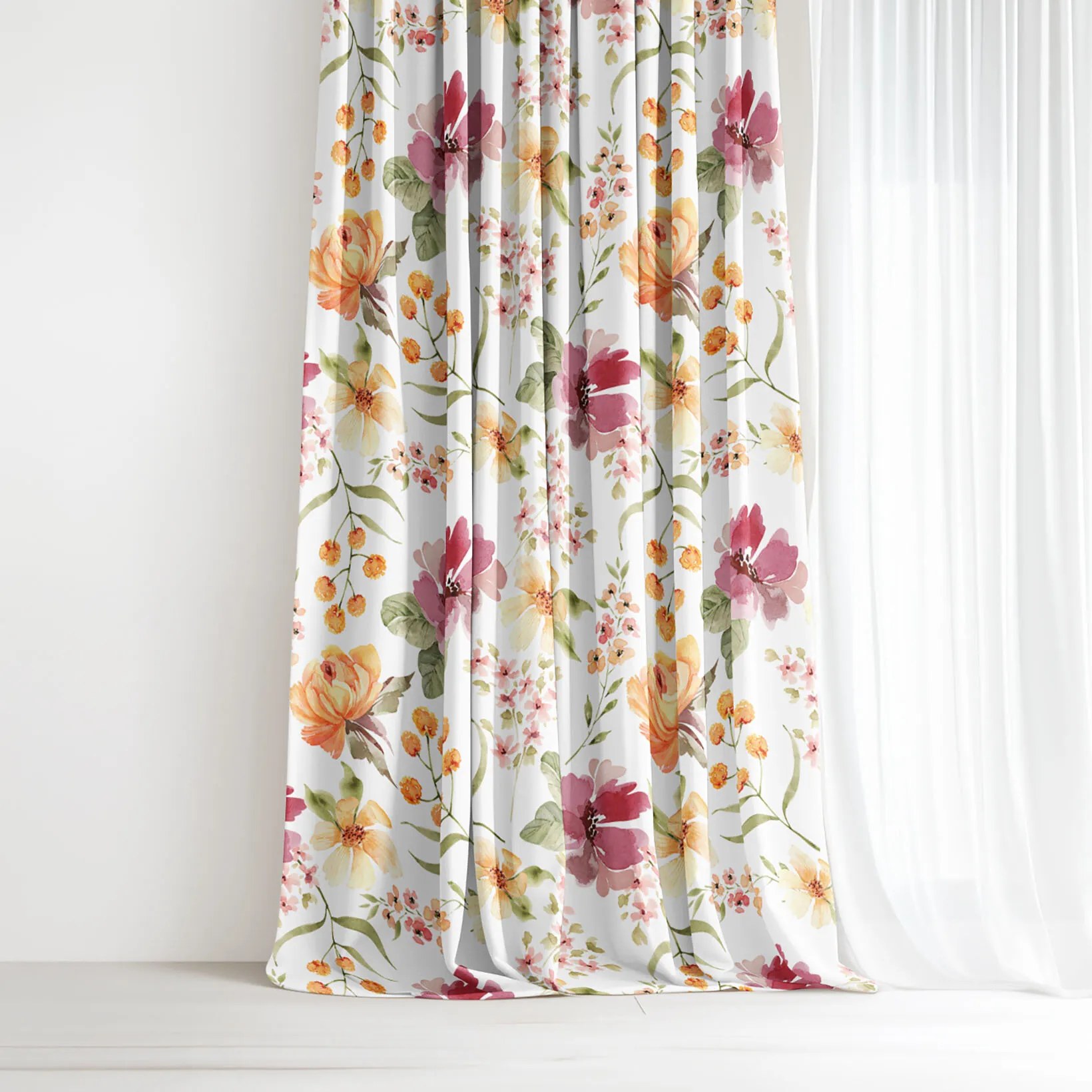 Goldea dekoračný záves - kvety ibišteka 220x150 cm