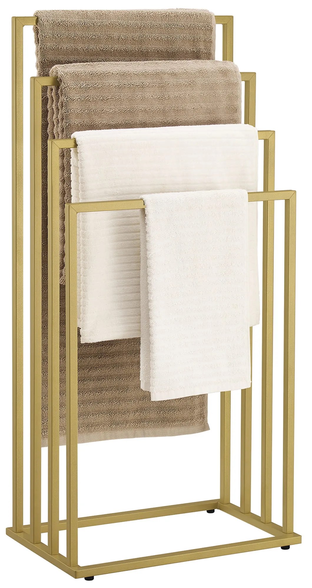 Stojan na uteráky LINESTRO kovový so 4 ramenami 93x45cm, zlatý