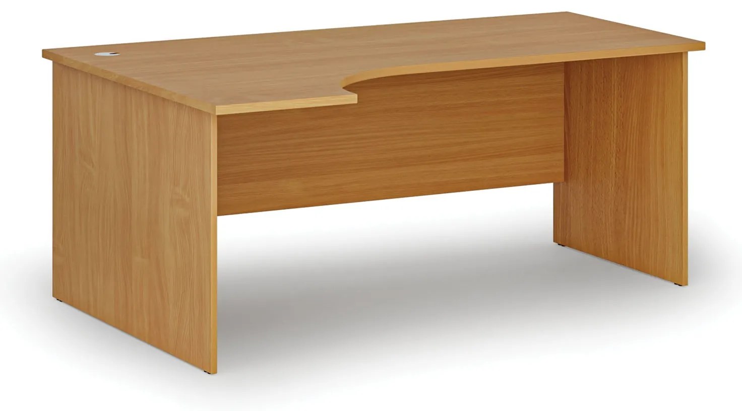 Rohový kancelársky písací stôl PRIMO WOOD, 180x120 cm, ľavý, buk