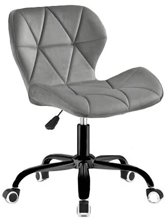 Zamatové otočné kreslo California svetlo sivé