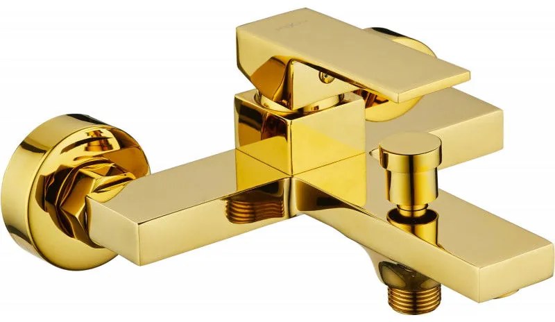 Mexen Uno, nástenná vaňová batéria, zlatá lesklá, 71430-50