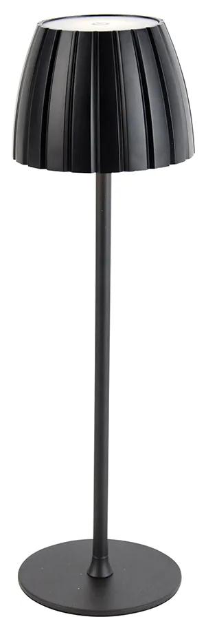 Stolná lampa čierna 3-stupňová stmievateľná v Kelvinoch nabíjateľná - Dolce