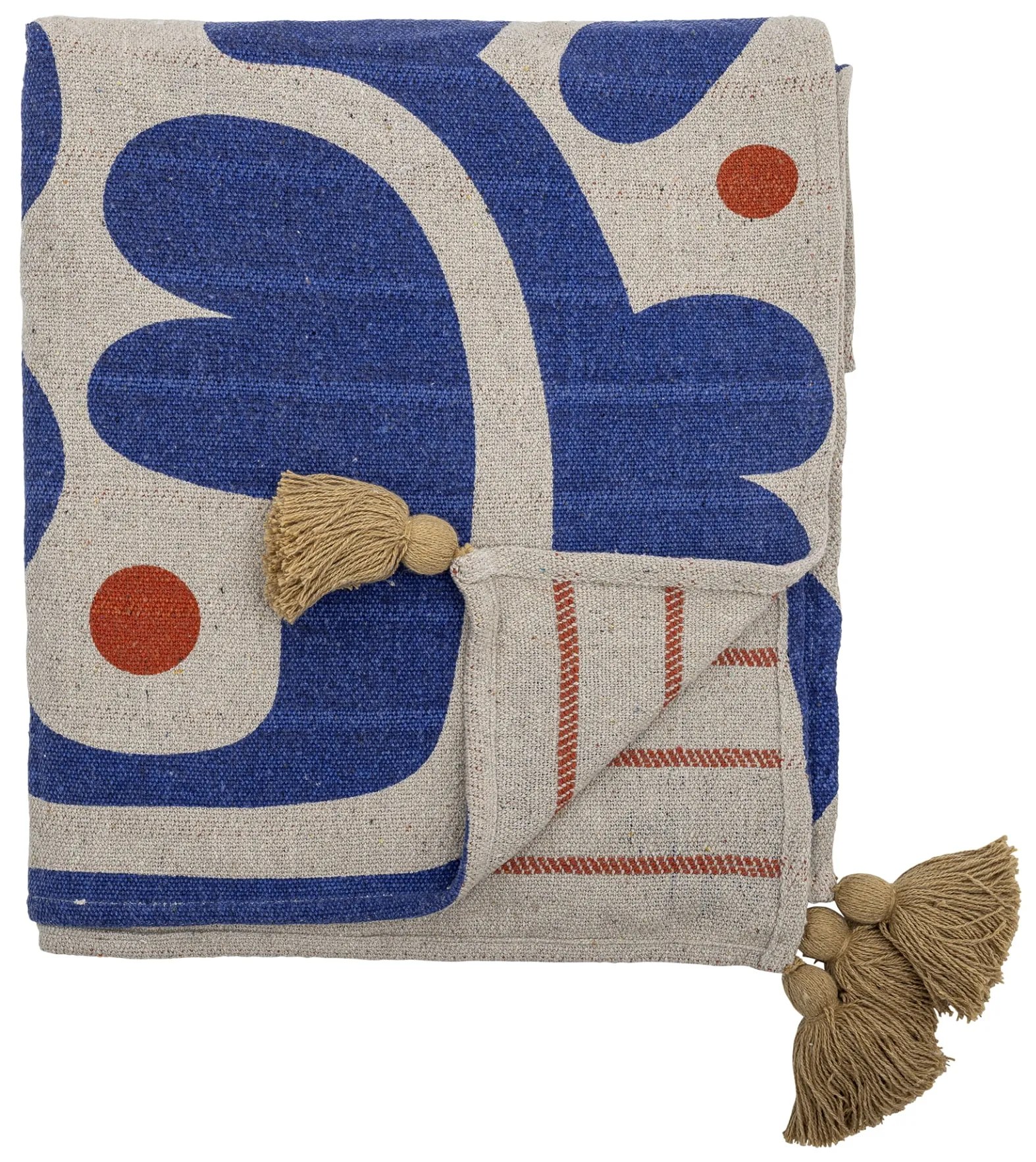 Bloomingville Prehoz z recyklovanej bavlny Eviaya Blue 130 x 160 cm