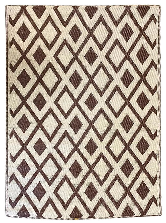 Vonkajší koberec, obojstranný, 180 x 120 cm, hnedý