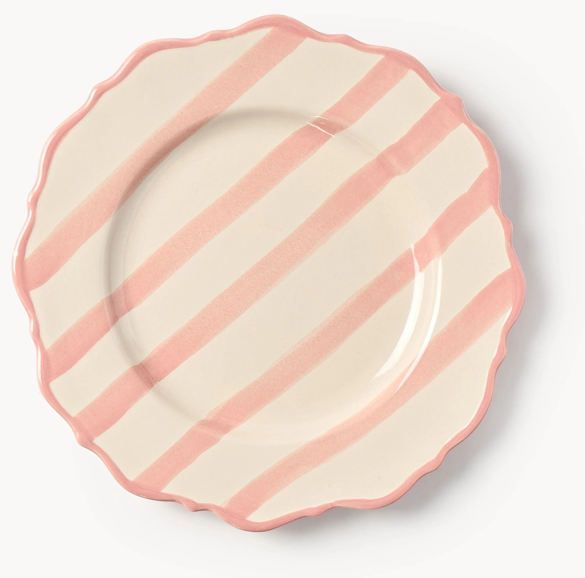 Ručne maľované plytké taniere Donald, 4 ks