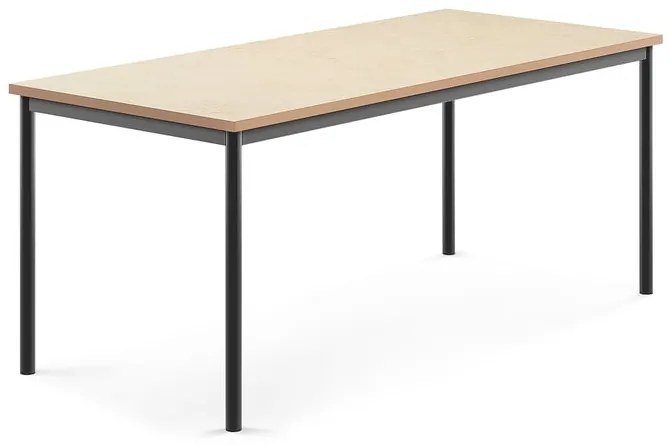 Stôl SONITUS, 1800x800x720 mm, linoleum - béžová, antracit