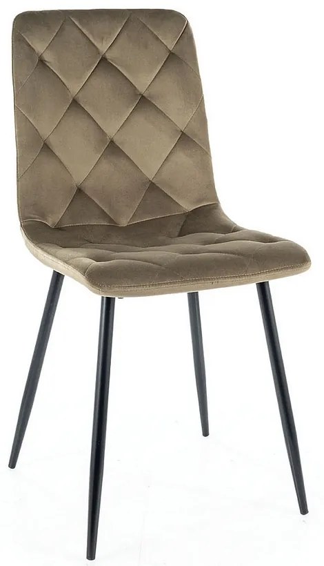 Jedálenská stolička Jerry Velvet, olivová