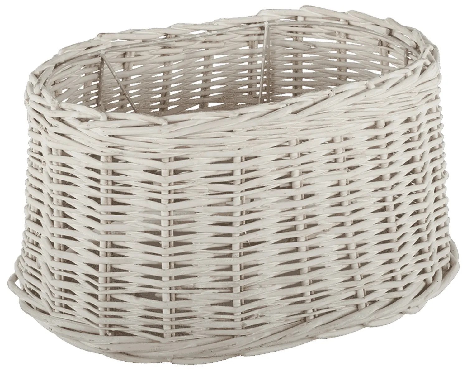 Biele ratanové tienidlo - Ø 20*13 cm / E27