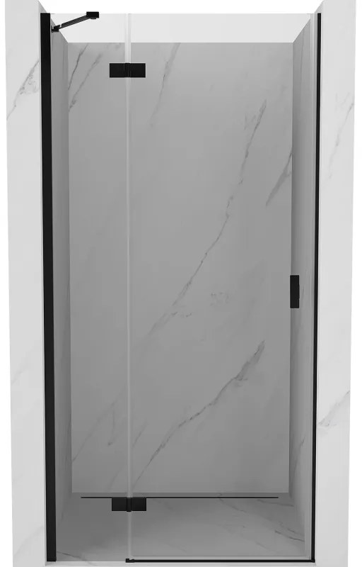 Mexen Mist-H, 1-krídlové sprchové dvere ľavé 120 cm, číre sklo, čierny profil, 8A5-120-000-70-00-L