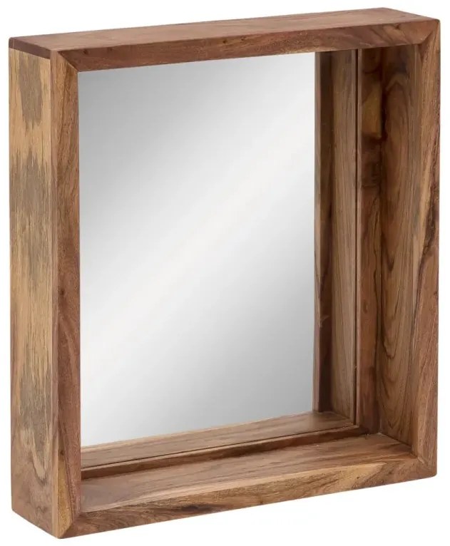 furniture-nabytek.cz - Masívne kúpeľňové zrkadlo Sydney z akácie, lakované, hnedé – 56×18×65 cm