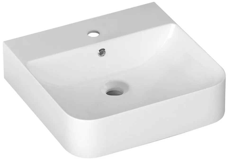 Isvea Isvea, SOTT AQUA umývadlo 51x50 cm, závesné/na dosku, 10SQ51051