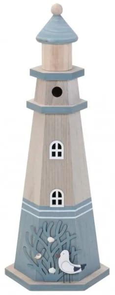 Dekoračný maják Maxi – svetlomodrý 84 cm