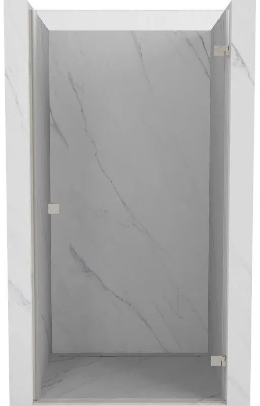 Mexen, Mexen Lunar-B otočné pravé sprchové dvere 70 cm, transparentné, brúsený nikel - 832-070-000-97-00-P