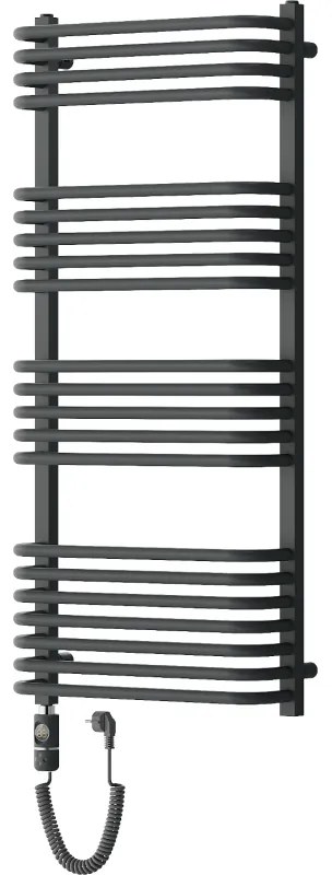 Mexen Apollo, elektrické vykurovacie teleso 1210x550 mm + vykurovacia tyč 600 W, antracitová, W117-1210-550-2600-66