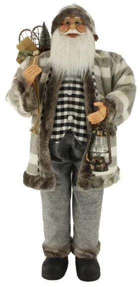 Dekorácia Vianočný Mikuláš Sivý 150cm