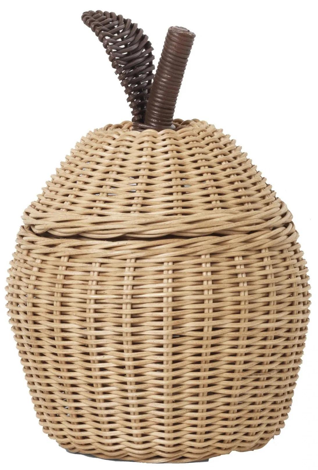 Ferm Living Prútený košík s vekom Apple