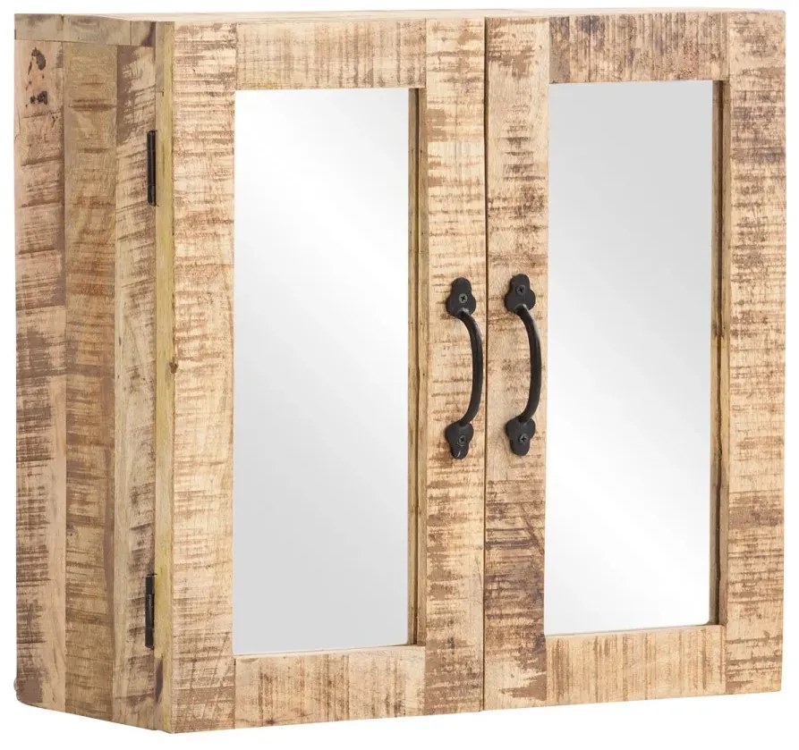 furniture-nabytek.cz - Masívna zrkadlová skrinka Caribou z mangového dreva, lakovaná, hnedá – 52×23×50 cm