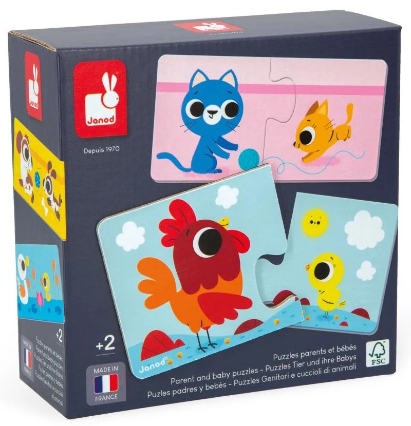 Puzzle - zvieracie rodinky z farmy