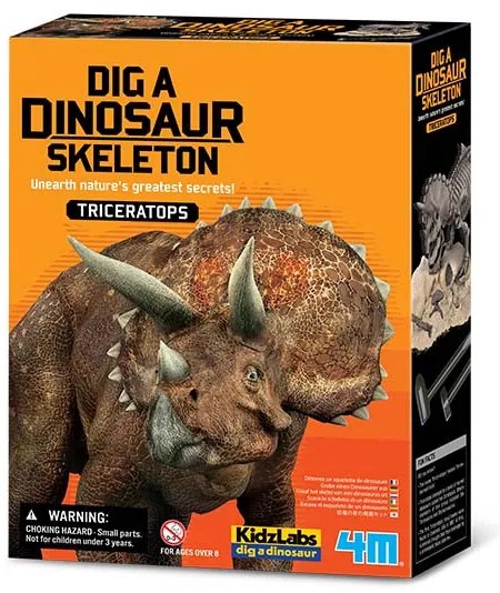 Vykopávka Triceratopsa so skladacou kostrou