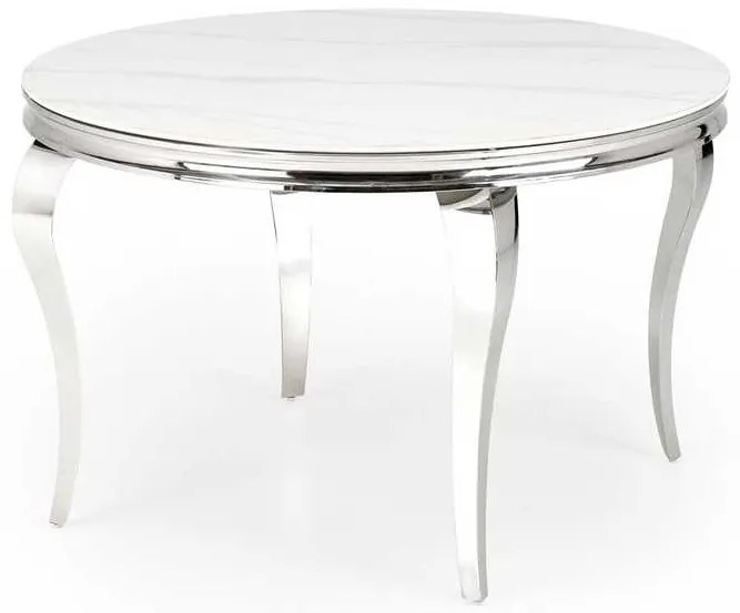 Jedálenský stôl Regia, mramor / strieborná