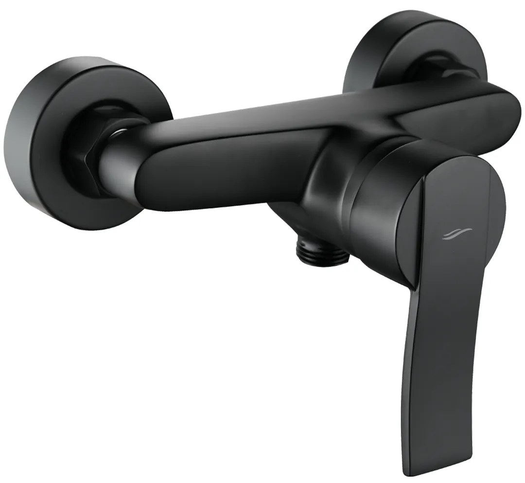 Kuchinox Madera, nástenná sprchová batéria, čierna matná, LAV-BQM_740D
