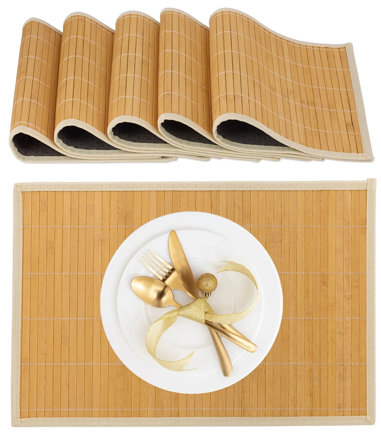 6-dielne prestieranie na jedálenský stôl RD20505, krémová