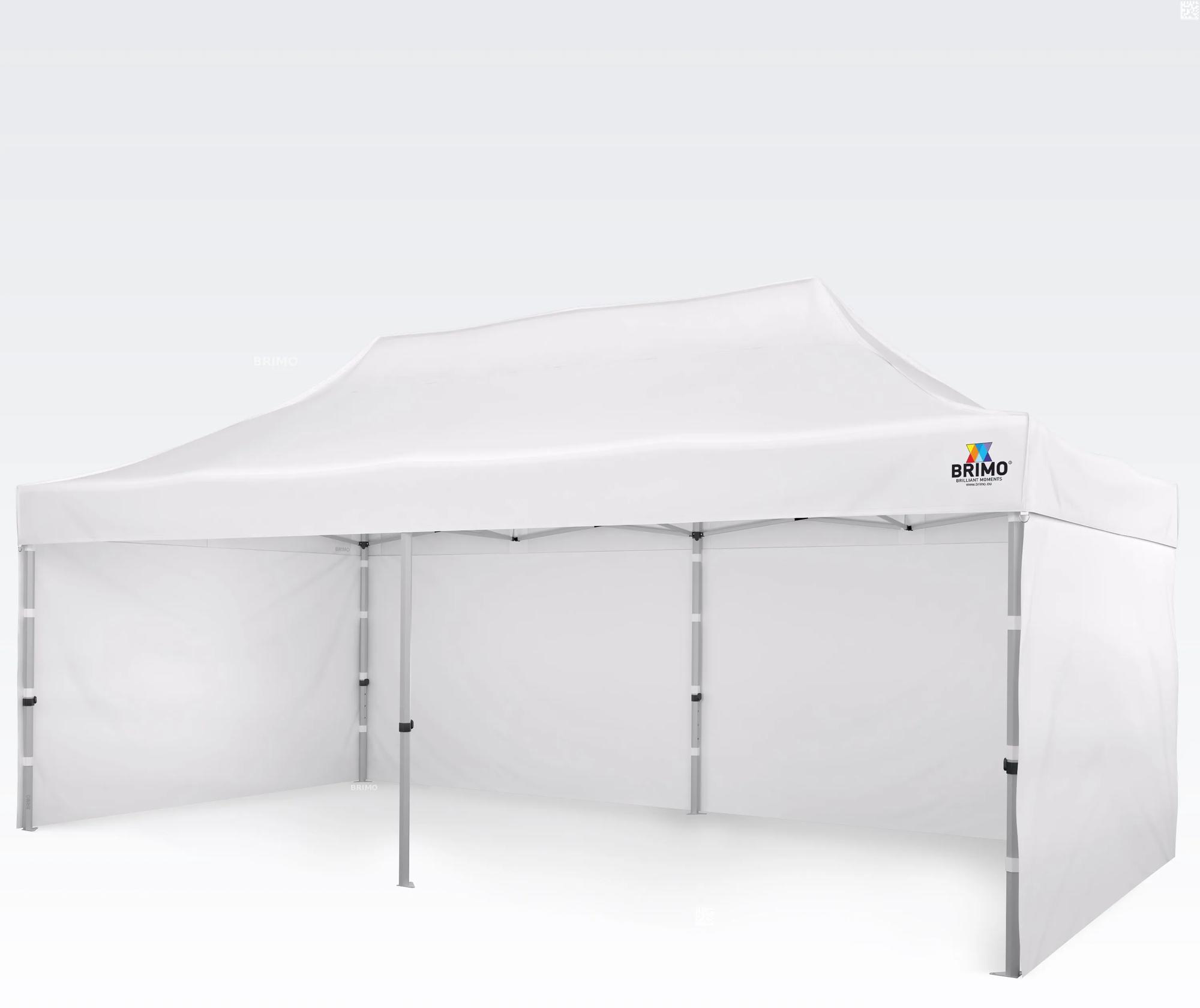 BRIMO Záhradný altánok skladací 3x6m - s 3 stenami - Biela 15