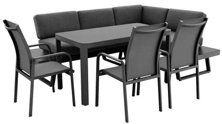 Doppler EXPERT PLUS AVERSA KERAMIK - záhradná 6-dielna hliníková jedálenská súprava