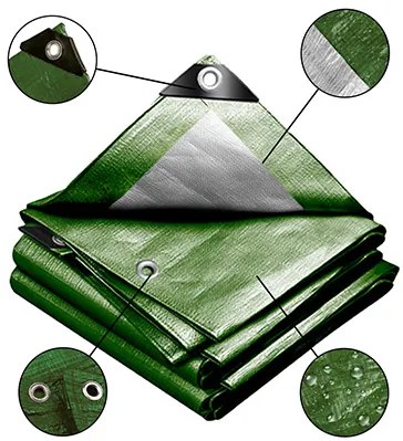 Bestent Krycia plachta zeleno - strieborná 3x7 m 130 g/m2.