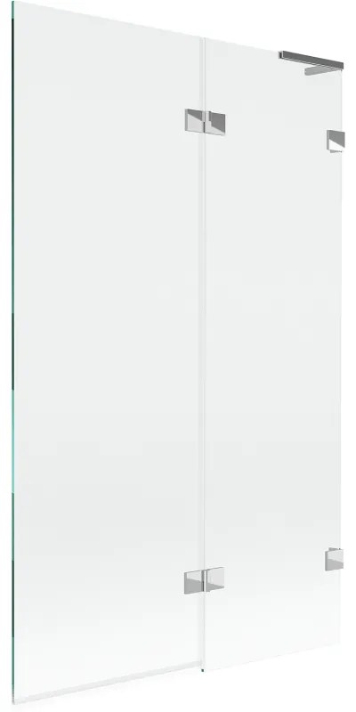 Mexen Lunar L, 2-krídlová vaňová zástena pravá 110 x 150 cm, číre sklo, chrómová, 897L-110-100-01-00-P